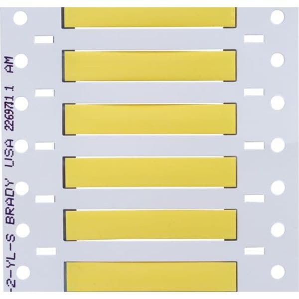Brady Write On Yellow Wire Marker Sleeves, PermaSleeve(R) Polyolefin, 3PS-187-2-YL-S - 3PS-187-2-YL-S