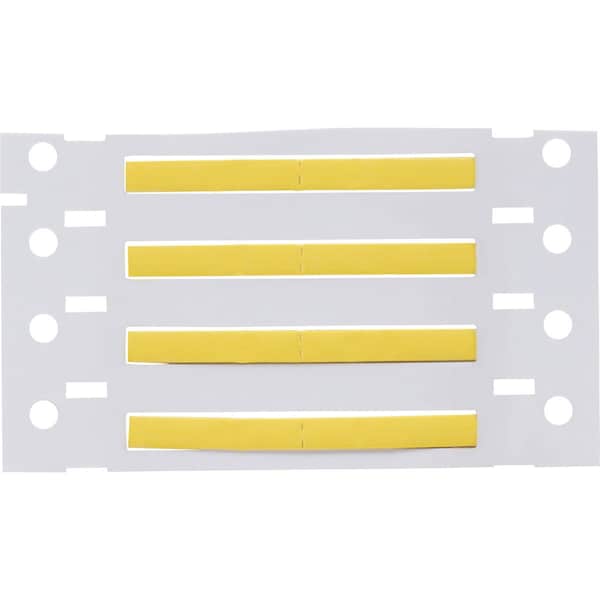 Brady High Temp Double Sided PVDF Wire Marking Sleeves, 0.094 in.x 1 in. W, Yellow, Roll of 1000 - 3HT-094-2-YL-S-2