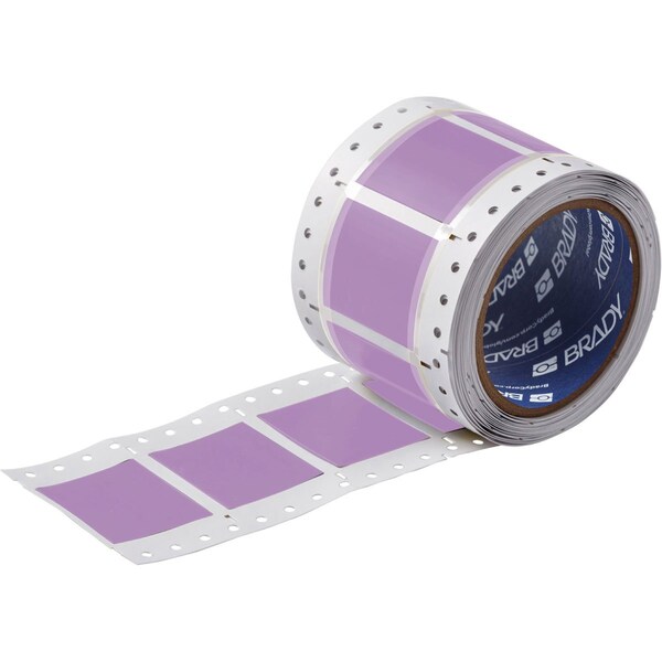 Brady PermaSleeve HX Heat Shrink Double Sided Wire Marking Sleeves, 1 in. Dia x 2 in. W, Violet, Roll of 250 - 2HX-1000-2-VT-S
