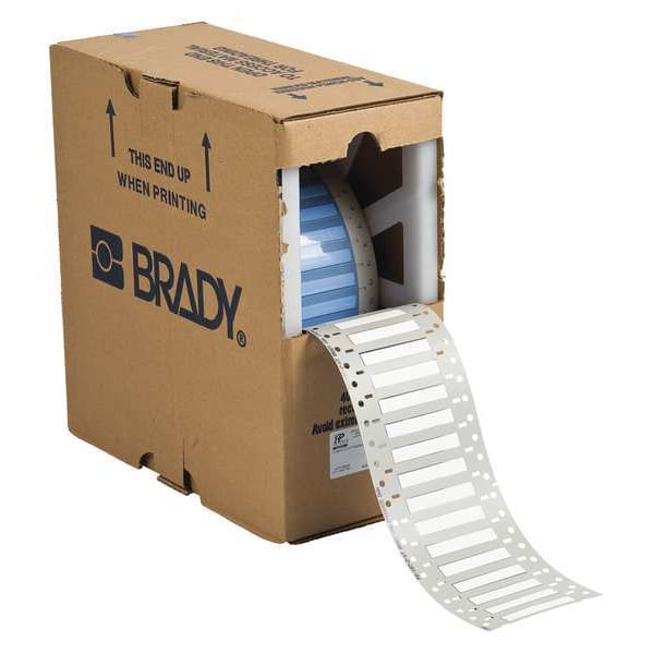 Brady 2" x 21/64" White Label, Irradiated Polyolefin, PS-187-2-WT - PS-187-2-WT