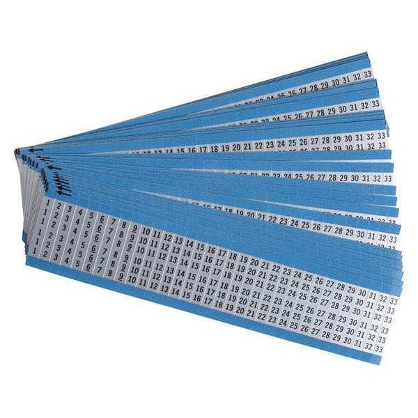 Brady Wire Marker, Preprintd, Self-Adhesive, PK25, AF-1-33-PK - AF-1-33-PK