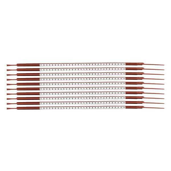 Brady Clip Sleeve Wire Mrkrs, 1, Blk/Wht, PK10, SCN03-1 - SCN03-1