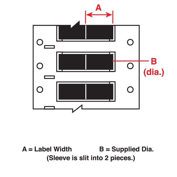 Brady 3/4" x 3/16" Black Wire Marking Sleeves - PS-094-150-BK-2