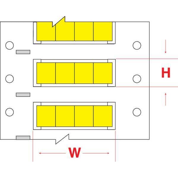 Brady Write On Yellow Wire Marker Sleeves, PermaSleeve(R) Polyolefin, HX-094-2-YL-J-4 - HX-094-2-YL-J-4