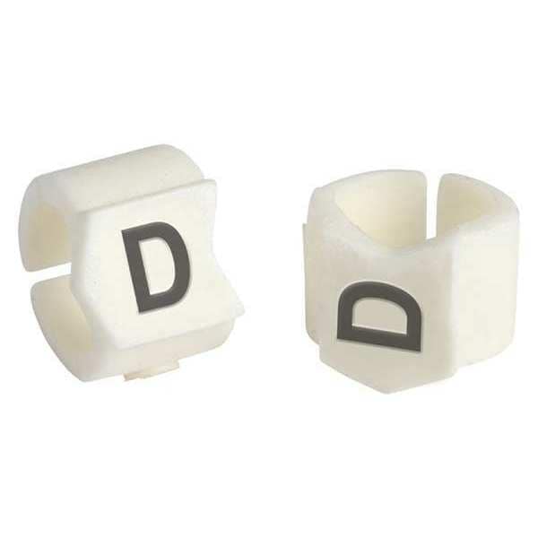 Brady Clip Sleeve Wire Mrkrs, D, Blk/Wht, PK50 - SCN23-D