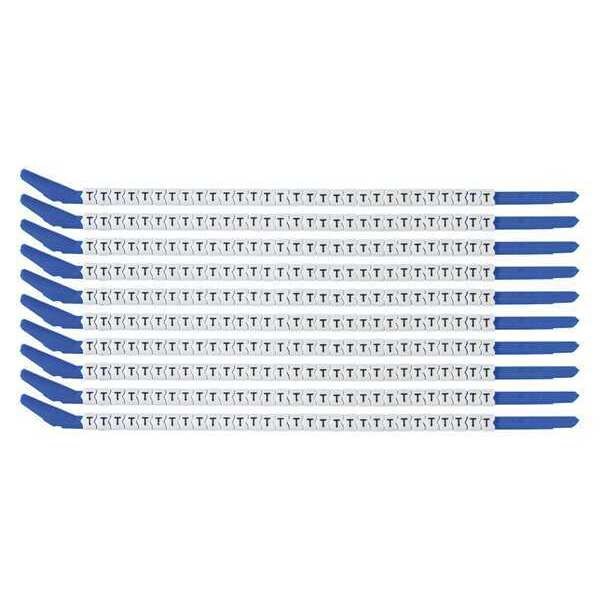 Brady Clip Sleeve Wire Mrkrs, T, Blk/Wht, PK10 - SCN13-T