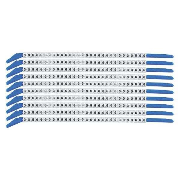 Brady Clip Sleeve Wire Mrkrs, G, Blk/Wht, PK10 - SCN13-G