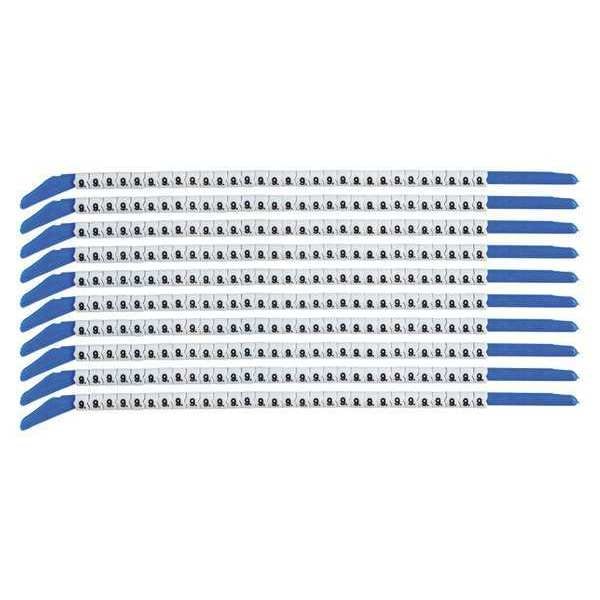 Brady Clip Sleeve Wire Mrkrs, 9, Blk/Wht, PK10, SCN13-9 - SCN13-9