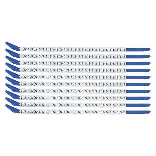 Brady Clip Sleeve Wire Mrkrs, S, Blk/Wht, PK10 - SCN13-S