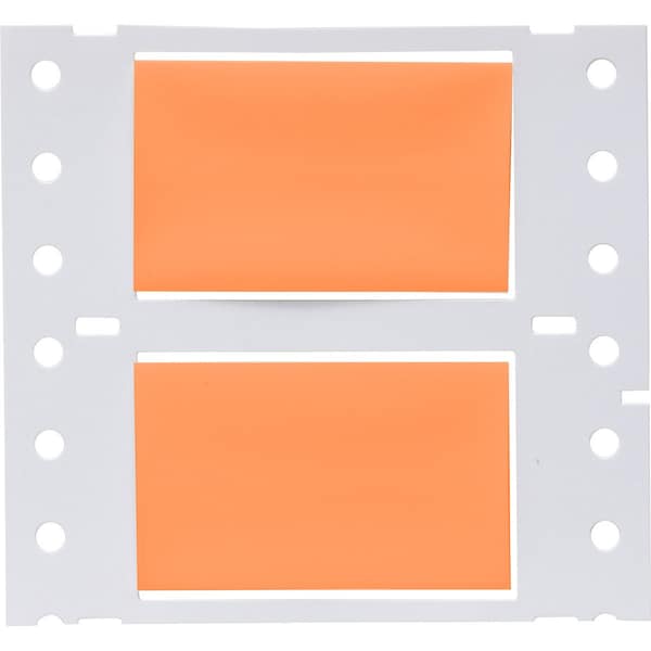 Brady PermaSleeve HX Heat Shrink Double Sided Wire Marking Sleeves, Orange, 0.75 in. Dia x 2 in. W - 2HX-750-2-OR