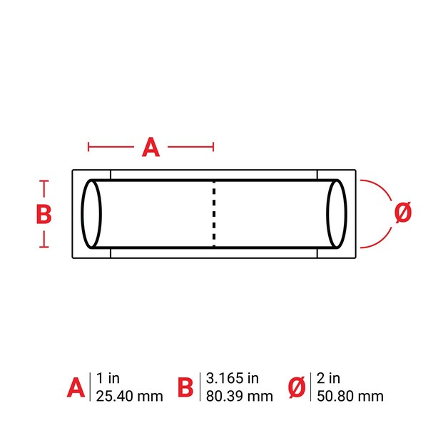 Brady PermaSleeve Low Smoke Zero Halogen Wire Marking Sleeves, Roll of 200 Each, 2 in. Dia x 1 in. W - LSZH-2000-2-WT-2