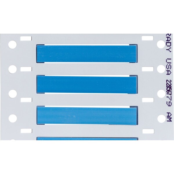 Brady PermaSleeve HX Heat Shrink Double Sided Wire Marking Sleeves, Blue, 0.187 in. Dia x 1 in. W - 2HX-187-2-BL-2