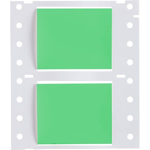 Brady PermaSleeve HX Heat Shrink Double Sided Wire Marking Sleeves, 1 in. Dia x 2 in. W, Green, Roll of 250 - 2HX-1000-2-GR-S