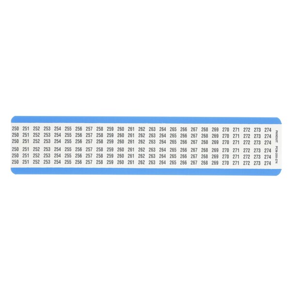 Panduit Pre-Printed WM Card, Vinyl Cloth, 0.36" - PCM-250-274