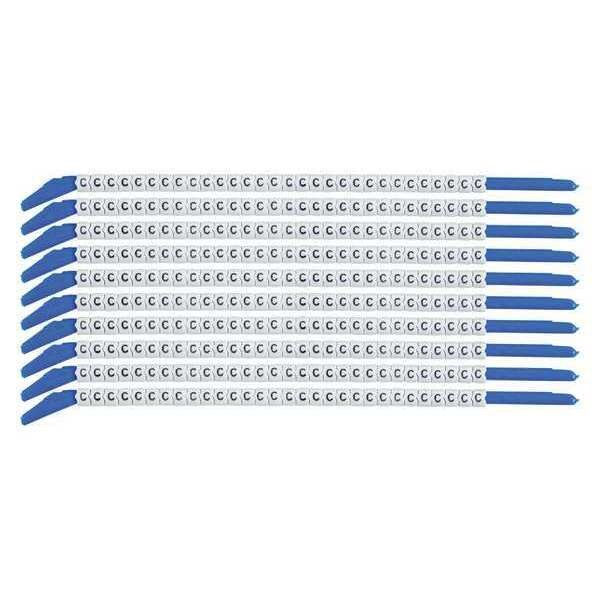 Brady Clip Sleeve Wire Mrkrs, C, Blk/Wht, PK10, SCN13-C - SCN13-C