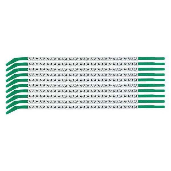 Brady Clip Sleeve Wire Mrkrs, A, Blk/Wht, PK10, SCN09-A - SCN09-A