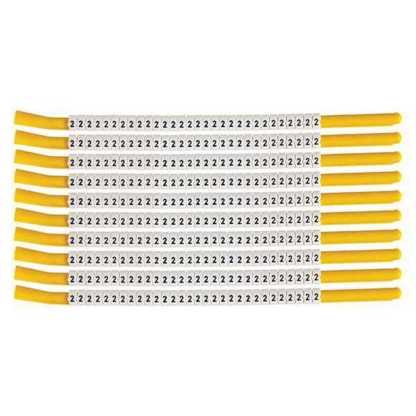 Brady Clip Sleeve Wire Mrkrs, 2, Blk/Wht, PK10, SCN18-2 - SCN18-2