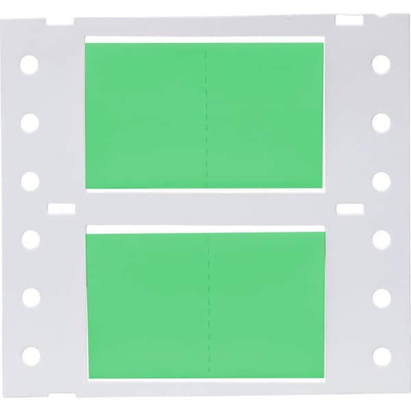 Brady PermaSleeve HX Heat Shrink Double Sided Wire Marking Sleeves, Green, 0.75 in. Dia x 1 in. W - 2HX-750-2-GR-2