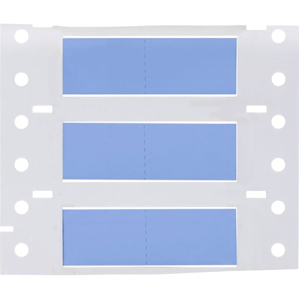 Brady PermaSleeve HX Heat Shrink Double Sided Wire Marking Sleeves, Blue, 0.375 in. Dia x 1 in. W - 2HX-375-2-BL-2