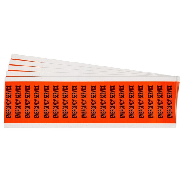 Brady Conduit and Voltage Lbls 0.5 in H x 2.25 in W BK on OR 5/PK - 152490