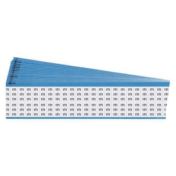 Brady Wire Markers, Legend 1T1, Black/White, PK25 - WM-1T1-PK