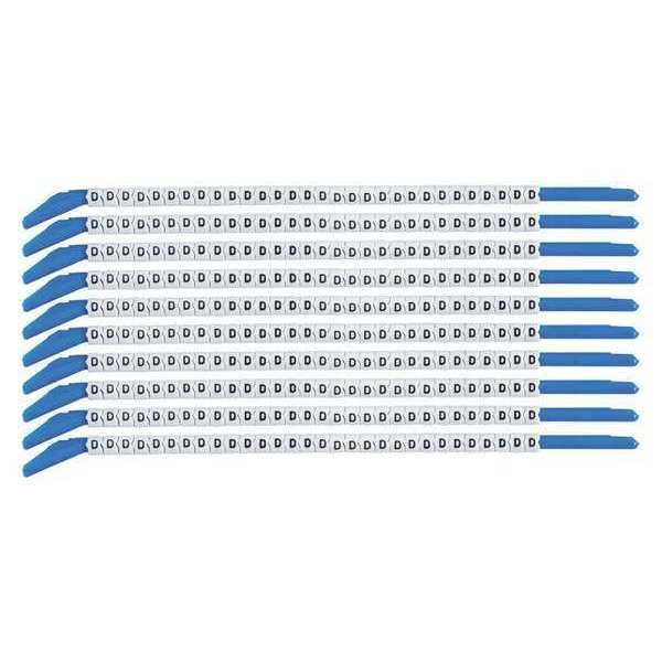 Brady Clip Sleeve Wire Mrkrs, D, Blk/Wht, PK10, SCN13-D - SCN13-D