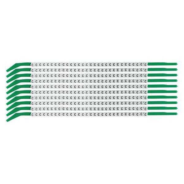 Brady Clip Sleeve Wire Mrkrs, C, Blk/Wht, PK10, SCN09-C - SCN09-C