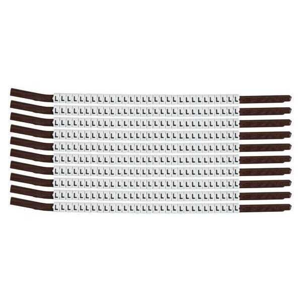 Brady Clip Sleeve Wire Mrkrs, L, Blk/Wht, PK10, SCN15-L - SCN15-L