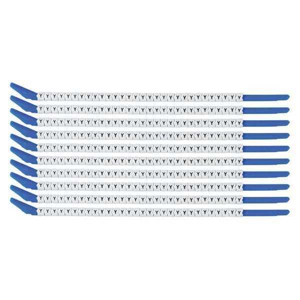 Brady Clip Sleeve Wire Mrkrs, Y, Blk/Wht, PK10, SCN13-Y - SCN13-Y
