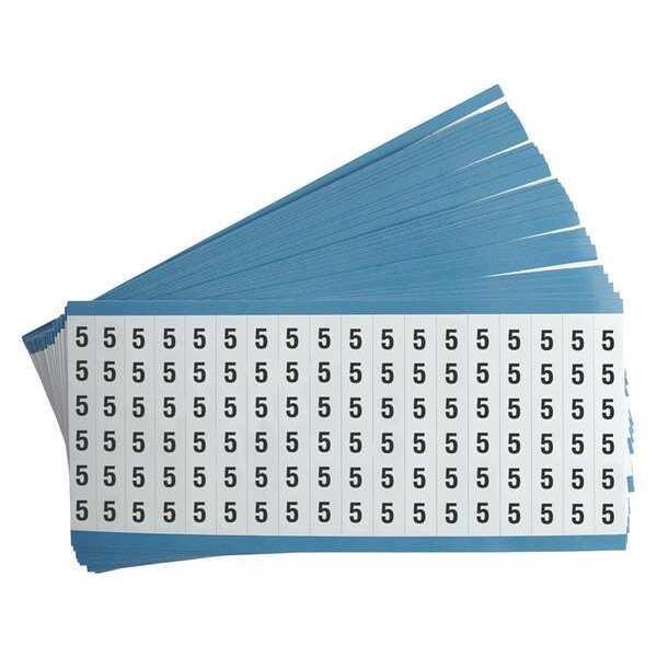 Brady Wire Markers, Legend 5, Black/White, PK25, CAB-5-PK - CAB-5-PK