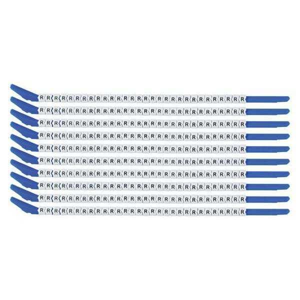 Brady Clip Sleeve Wire Mrkrs, R, Blk/Wht, PK10 - SCN13-R