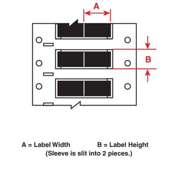Brady 1" x 3/16" Black Wire Marking Sleeves, 3FR-094-2-BK-S-2 - 3FR-094-2-BK-S-2