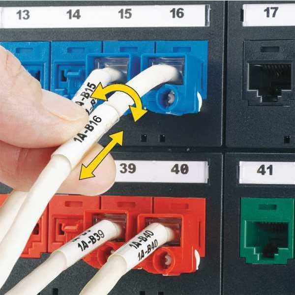 Panduit Turn-Tell Label, 1x1.5, PK2500 - R100X150V1T