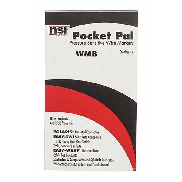 Nsi Industries Wire Mrkr. Book (0-9), L1, L2, L3, T1, T2, T3 - WMB-14