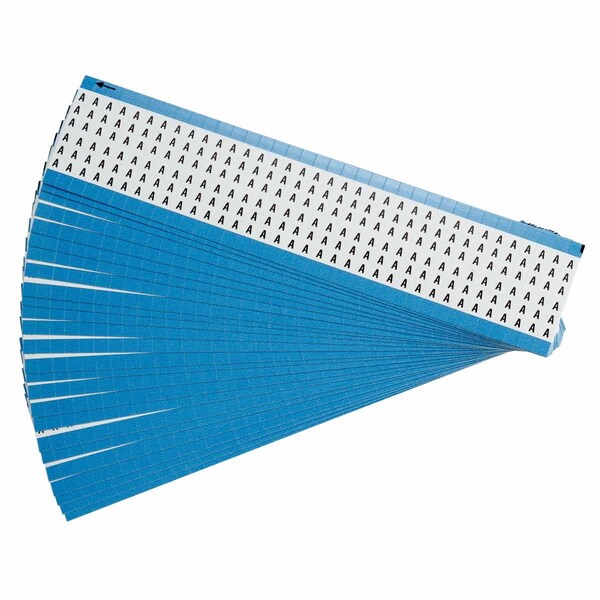 Brady Alphabetical Vinyl Cloth Upper Case Wire Marking Cards, A 900 Total, 25PK - WM-A-PK
