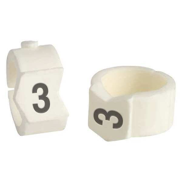 Brady Clip Sleeve Wire Mrkrs, 3, Blk/Wht, PK50, SCN36-3 - SCN36-3
