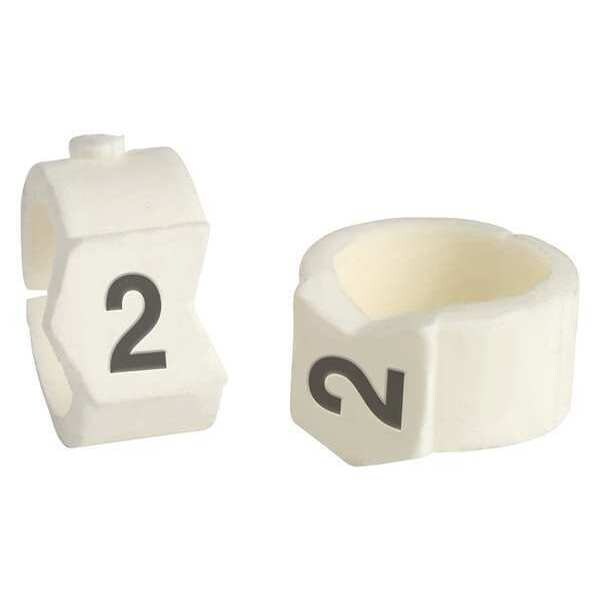 Brady Clip Sleeve Wire Mrkrs, 2, Blk/Wht, PK50, SCN36-2 - SCN36-2