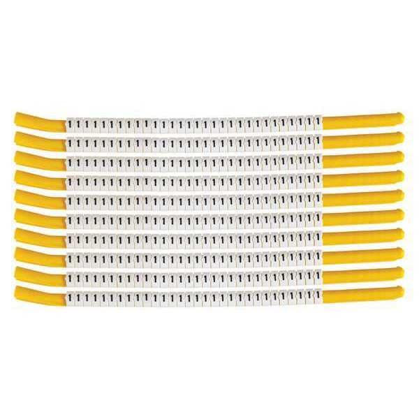 Brady Clip Sleeve Wire Mrkrs, 1, Blk/Wht, PK10, SCN18-1 - SCN18-1