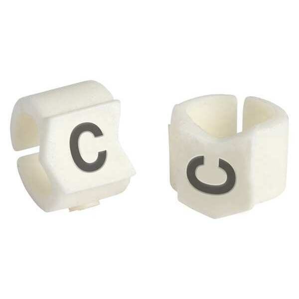 Brady Clip Sleeve Wire Mrkrs, C, Blk/Wht, PK50 - SCN23-C