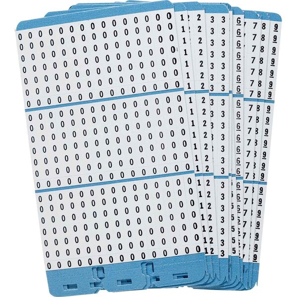 Brady Porta-Pack Wire Marker Book Refill Repositionable Vinyl Cloth 0 to 9, 450 Total, 10PK - PWM-0-9