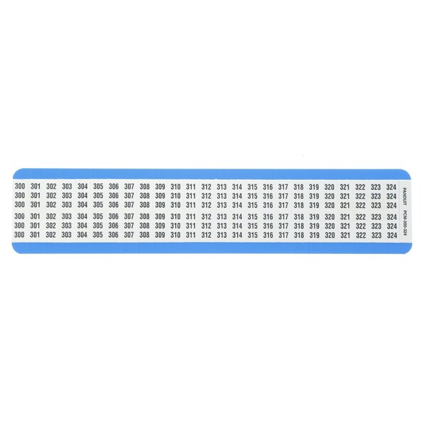 Panduit Pre-Printed WM Card, Vinyl Cloth, 0.36" - PCM-300-324