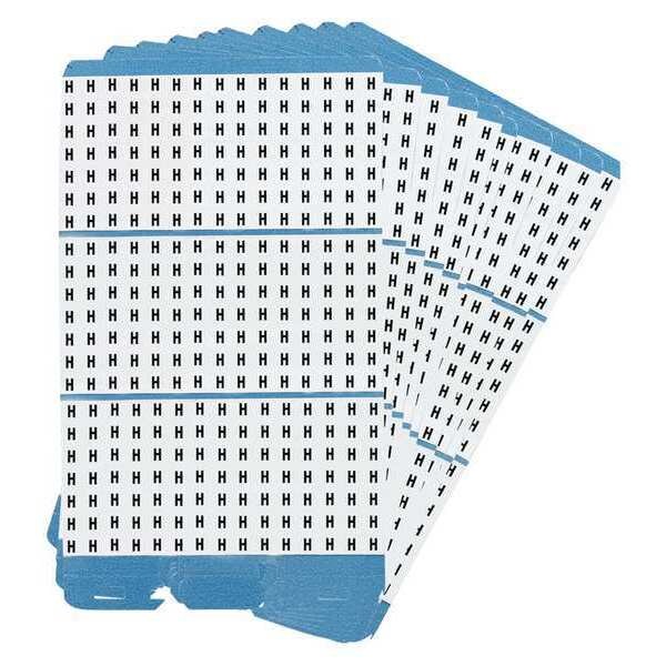 Brady Porta-Pack Wire Markers, H, Blk/Wht, PK10 - PWM-H