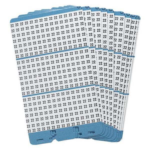 Brady Porta-Pack Wire Markers, 22, Blk/Wht, PK10 - PWM-22