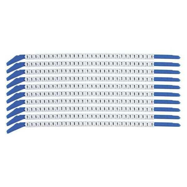 Brady Clip Sleeve Wire Mrkrs, 1, Blk/Wht, PK10, SCN13-1 - SCN13-1