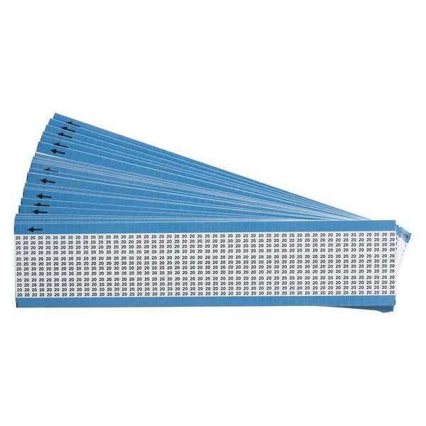 Brady Wire Markers, Legend 20, Black/White, PK25, TMM-20-PK - TMM-20-PK