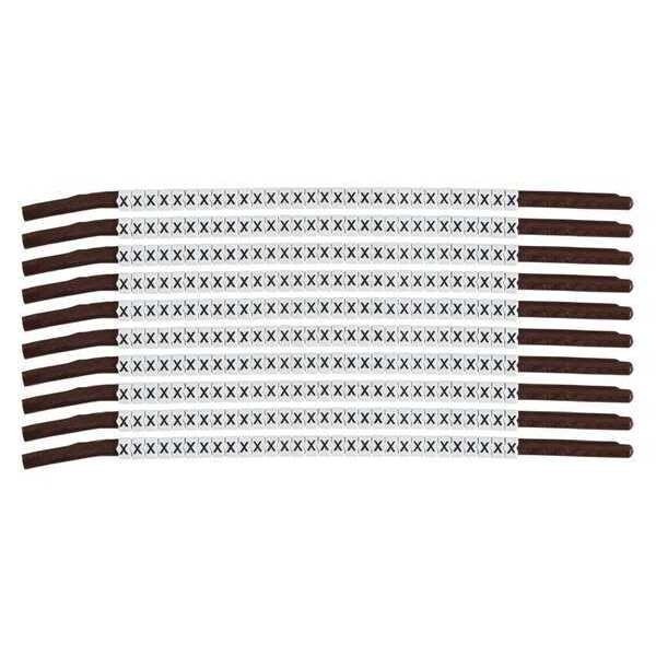 Brady Clip Sleeve Wire Mrkrs, X, Blk/Wht, PK10, SCN15-X - SCN15-X