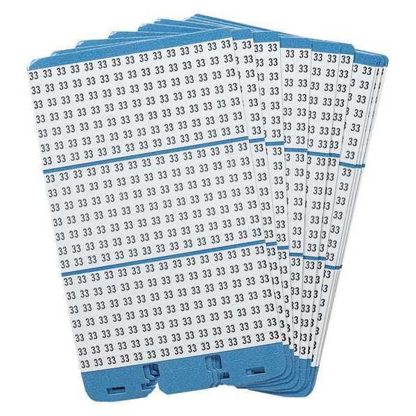 Brady Porta-Pack Wire Markers, 33, Blk/Wht, PK10 - PWM-33