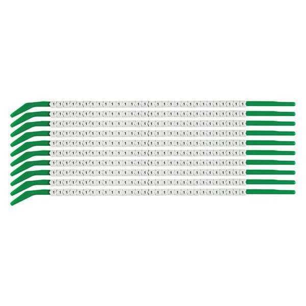 Brady Clip Sleeve Wire Mrkrs, 1, Blk/Wht, PK10, SCN09-1 - SCN09-1