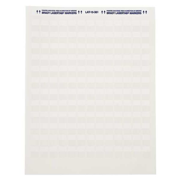 Brady Write On Laminating Wire and Cable Markers, White on Translucent, LAT-18-361-1 - LAT-18-361-1