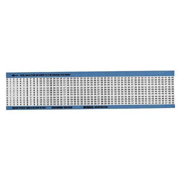 Brady Wire Marker, Preprintd, Self-Adhesive, PK25, TMM-0-49-PK - TMM-0-49-PK